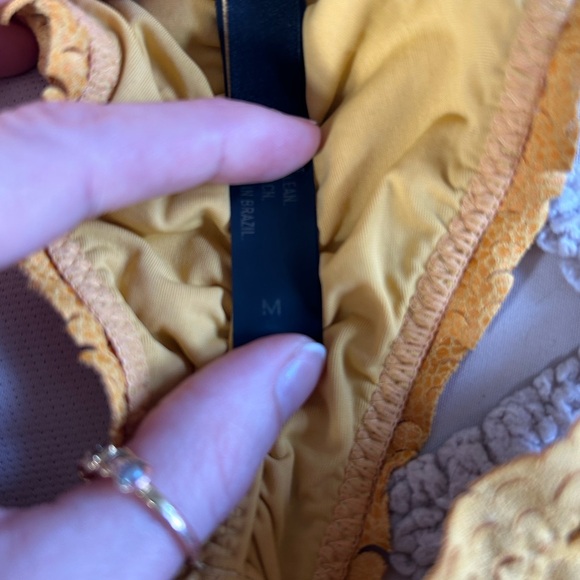 Yellow Textured Bikini Set - Picture 6 of 6